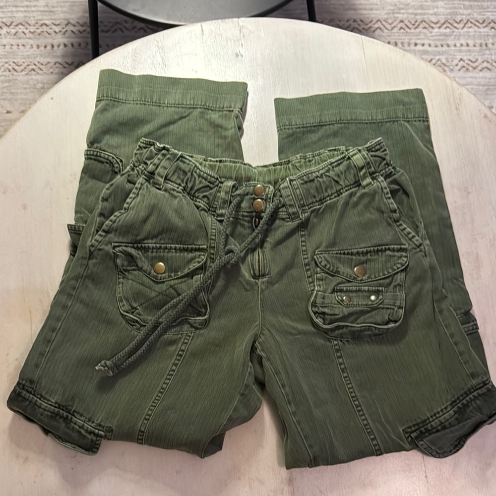 Free People Sage Green Relaxed Pants